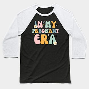 In My Pregnant Era - Pregnancy New Mom Groovy Mother's Day Baseball T-Shirt